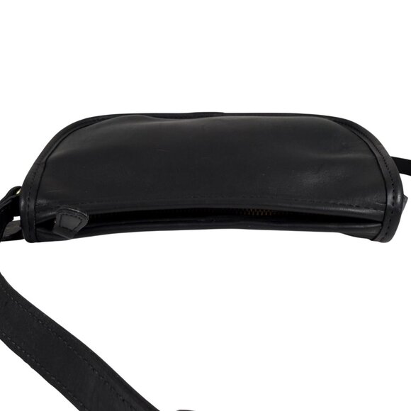 Vintage COACH Black Leather Wendie Swinger Crossbody Purse Bag 9031 + Hang Tag - Picture 5 of 14